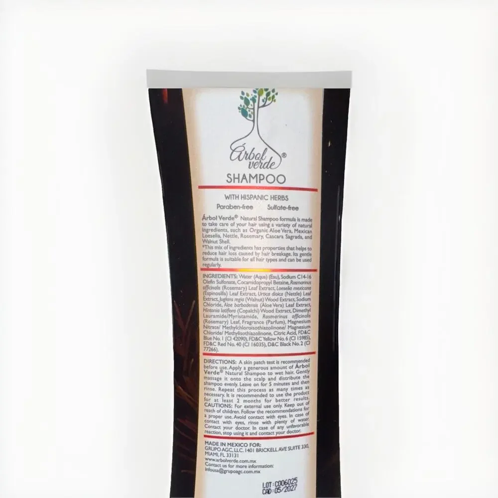 Natural anti Hair Loss Shampoo with Natural Plants, 500 Ml